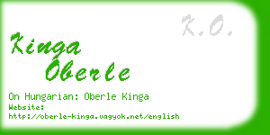 kinga oberle business card